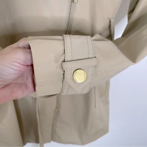 MICHAEL Michael Kors Belted Front-Zip Trench Coat preppy office travel workwear - Picture 10 of 16